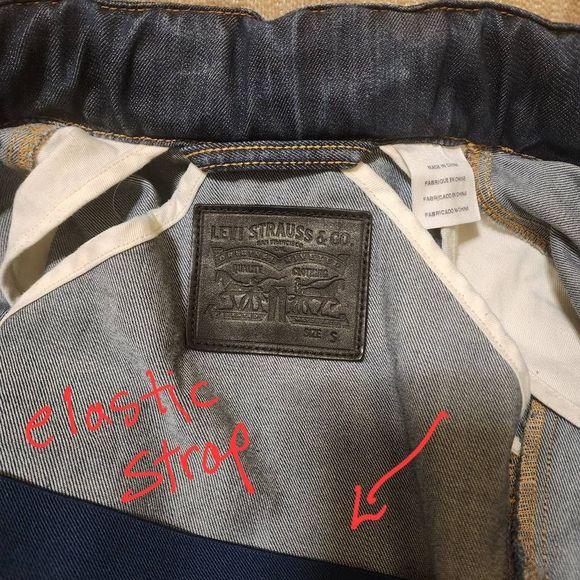 Levi's Commuter Denim Moto Cycling Biking Trucker Jacket Men's Size Small  - Picture 5 of 10